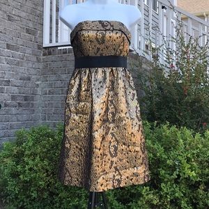 Size 0 Strapless Snake-Print Dress by Gianni Bini